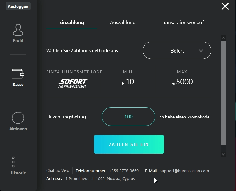 Buran Casino Registrierung 3