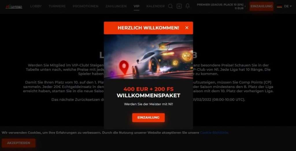 N1 Casino Registrierung